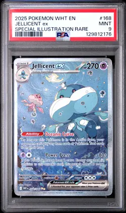 2025 POKEMON WHT EN-WHITE FLARE SPECIAL ILLUSTRATION RARE JELLICENT EX PSA 9 - Image 1