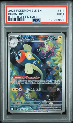 2025 POKEMON BLK EN-BLACK BOLT ILLUSTRATION RARE #114 EELEKTRIK PSA 9 - Image 1