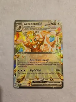 Greedent ex 179/197 Sv03: Obsidian Flames Holo Pokemon - Image 1