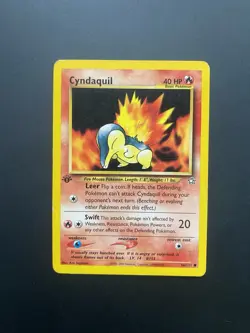 Pokemon Cyndaquil 1st Edition Neo Genesis 56/111 Common 40 HP Regular English 2… - Image 1