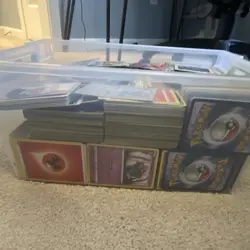 Pokemon TCG Mixed Lot Storage Box, containing shinies, v’s, old cards, and holos - Image 3