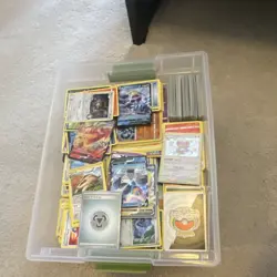 Pokemon TCG Mixed Lot Storage Box, containing shinies, v’s, old cards, and holos - Image 5