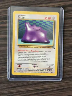 Pokemon Ditto Fossil Rare 18/62 Regular 50HP Basic Unlimited 1999 Card - Image 1