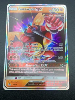 Buzzwole GX SM69 ULTRA RARE Promo Pokemon Card NM Holo 2017 - Image 1