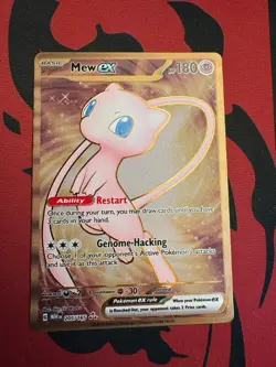 Mew ex - 205/165 - Pokemon 151 Secret Rare Metal Card NM - Image 1