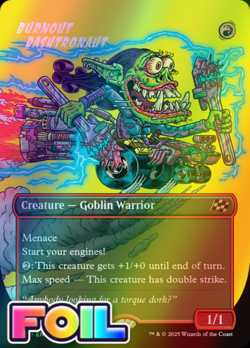 x1 Burnout Bashtronaut DFT Aetherdrift MTG 340 FOIL RARE SHOWCASE M/NM 1x - Image 1