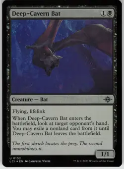 MTG Deep Cavern Bat Foil NM The Lost Caverns of Ixalan Magic 102 - Image 1
