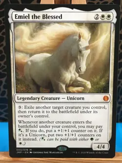 MTG - Emiel the Blessed. Jumpstart. White Mythic - Legendary Creature — Unicorn. - Image 1
