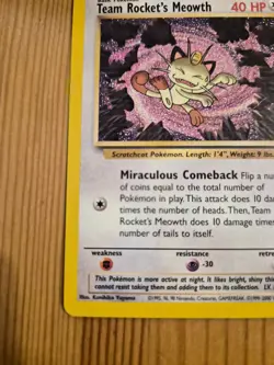 Pokemon TCG Team Rockets Meowth #18 Black Star Promo - Image 2