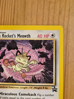 Pokemon TCG Team Rockets Meowth #18 Black Star Promo - Image 4