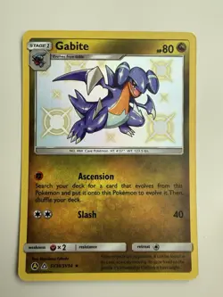 Pokemon TCG Gabite Hidden Fates SV39/SV94 Holo Shiny Holo Rare - Image 1