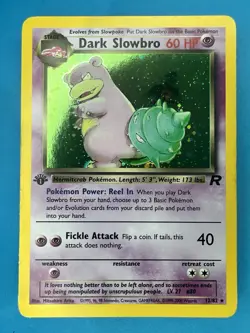 Pokemon TCG Team Rocket Set Dark Slowbro 12/82 1st Edition Holo - Image 1