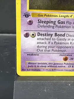 Pokemon TCG Gastly Shadowless 1st Edition Base Set Common 50/102 LP - Image 5