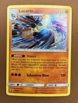 Pokemon TCG Lucario SM54 SM Promo Holo Rare English 2017 - Image 1