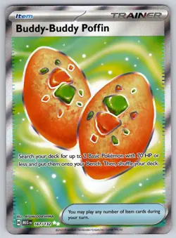 Buddy-Buddy Poffin 167/132 Mega Evolution NM Pokemon Ultra Rare - Image 1