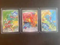 Pokemon TCG First Partner Illustration Gen 1 - Charmander, Squirtle, Bulbasaur - Image 1