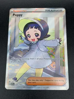 Poppy - 220/197 - Full Art Secret Rare Obsidian Flames Pokemon NM - Image 1