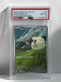 PSA 10💫 | Pokemon | Journey Together | Hop's Wooloo 170/159 | Illustration Rare - Image 1