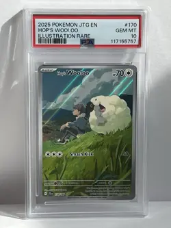 PSA 10💫 | Pokemon | Journey Together | Hop's Wooloo 170/159 | Illustration Rare - Image 2