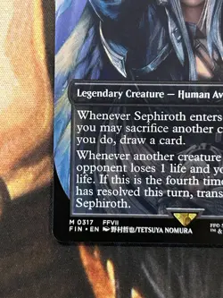 Sephiroth, Fabled SOLDIER 0317 Borderless Final Fantasy Regular MTG - NM/M 🔥 - Image 4