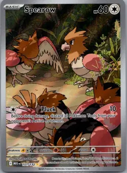 Spearow 151/132 Illustration Rare Mega Evolution Pokemon Holo Near Mint - Image 1