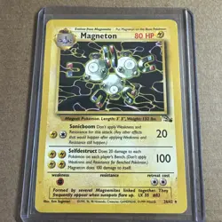 Magneton Fossil - Rare - Non-Holo - 1999 Pokemon WOTC - 26/62 HP - Image 1