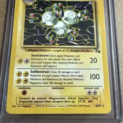 Magneton Fossil - Rare - Non-Holo - 1999 Pokemon WOTC - 26/62 HP - Image 3