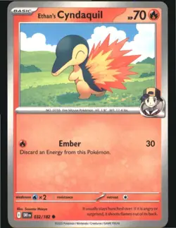 Ethan's Cyndaquil 032/182 Common Destined Rivals Pokemon Near Mint - Image 1
