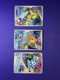 Pokemon First Partner Illustration Series 1 Set of 3. Piplup, Chimchar, Turtwig - Image 1