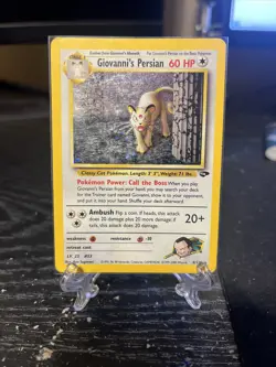 Pokemon TCG Giovanni's Persian Gym Challenge 8 Holo Unlimited Holo Rare - Image 1