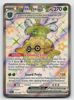 Forretress ex - 212/091 - Pokemon Paldean Fates Shiny Full Art Ultra Rare NM - Image 1