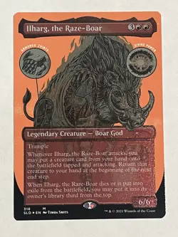 Ilharg, the Raze-Boar NM Etched Foil Secret Lair MTG - Image 1