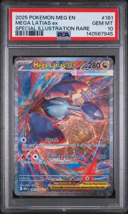 2025 POKEMON MEG EN-MEGA EVOLUTION #181 MEGA LATIAS EX PSA 10 - Image 1