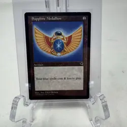 MTG Magic the Gathering Sapphire Medallion (306/350) Tempest NM - Image 1