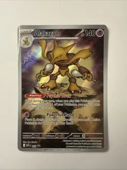 Alakazam 009 Black Star Promo 2025 Pokemon Mega Evolution Card - Creased Corner - Image 1