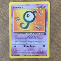 Pokemon Unown [J] Black Star Promo 38 Wotc 2001 Eng Card - Image 1