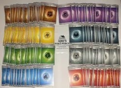 Pokemon 160 Basic Energy Bulk Lot- 20 Cards Of Each Energy Type NM/LP SVE/MEE - Image 1