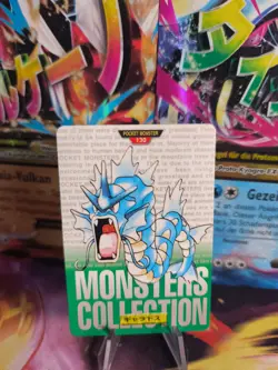 Pokemon Karte Card carddass Monsters collection Green 1996 japanese Gyarados VG- - Image 1