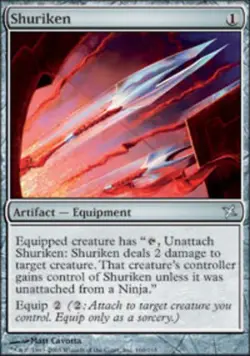 MTG Shuriken - Foil, Betrayers of Kamigawa, Moderately Played, English - Image 1