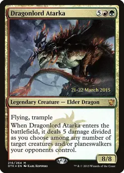 LP - Foil - Dragonlord Atarka - 216 - Prerelease Cards - Image 1