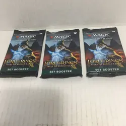 3 x SET Booster Pack ~ The Lord of the Rings ~ Magic MTG Sealed - Image 1