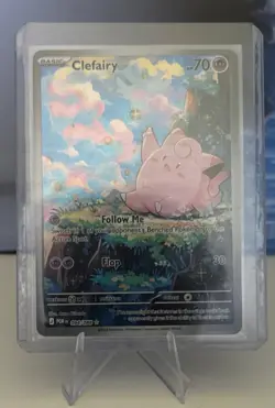 Pokemon Clefairy Full Art Holo Standard Card Pokemon TCG Fairy Type - Image 1
