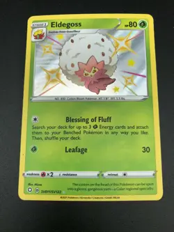 Eldegoss SV011/SV122 SHINY HOLO ULTRA RARE SWSH Shining Fates Pokemon NM 2021 - Image 1