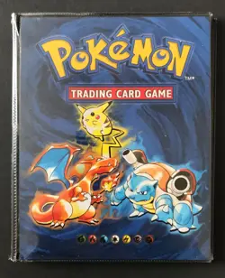 Pokemon Binder Original Blue Album Holds Cards A5 4 Pocket Wizards 1999 Pikachu - Image 1