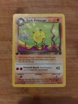 Pokemon Card Dark Primeape 43/82 1st Edition Team Rocket NM - Image 1