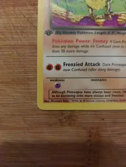 Pokemon Card Dark Primeape 43/82 1st Edition Team Rocket NM - Image 2