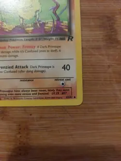 Pokemon Card Dark Primeape 43/82 1st Edition Team Rocket NM - Image 5