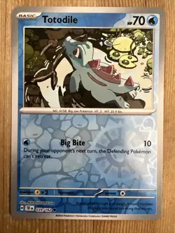 Pokemon TCG - Totodile 039/162 Reverse Holo - Temporal Forces - Pack Fresh NM - Image 1