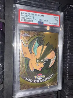 Pokemon 2000 Topps Chrome Dragonite Card Psa 7 - Image 1