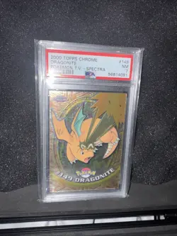 Pokemon 2000 Topps Chrome Dragonite Card Psa 7 - Image 3